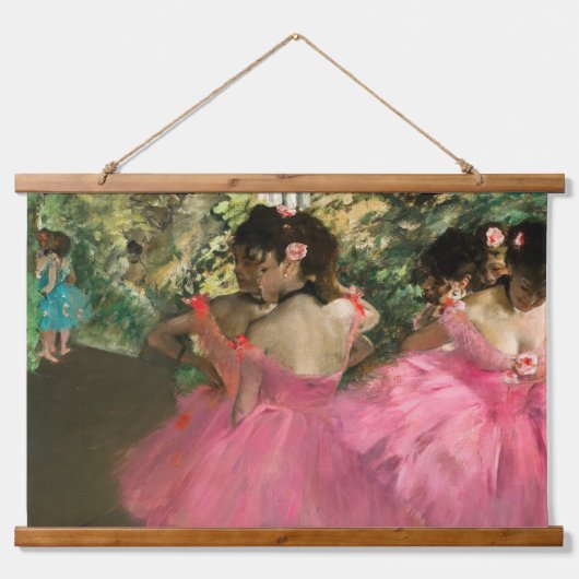 Edgar Degas – ピンク色のダンサー 吊り下げ型タペストリー (正面)