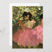 Edgar Degas – ピンク色のダンサー 招待状 (正面/裏面)