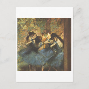 Edgar Degas – ブルーバレエのダンサーBallerina Tutu ポストカード