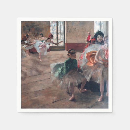 Edgar Degas – リハーサル スタンダードカクテルナプキン (正面)