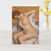 Edgar Degas – 入浴後 カード (黄色い花)