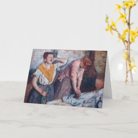 Edgar Degas – 女性アイロン カード (黄色い花)