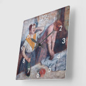 Edgar Degas – 女性アイロン スクエア壁時計 (傾斜)