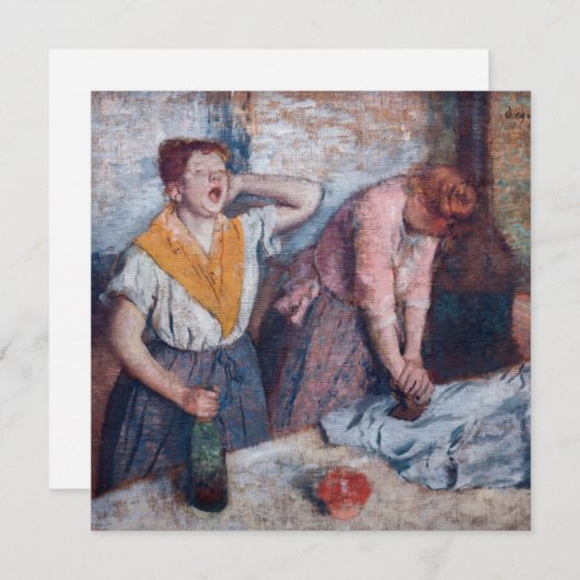 Edgar Degas – 女性アイロン 招待状 (正面/裏面)