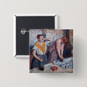 Edgar Degas – 女性アイロン 缶バッジ (正面&裏面)