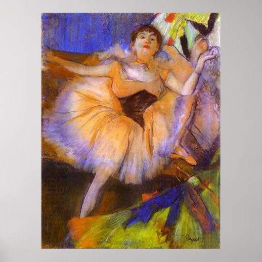 Edgar Degas – 着席ダンサー1879-1880バストウーマン ポスター (正面)