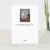 Edgar Degas – 着席ダンサー カード (裏面)