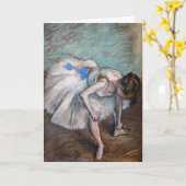 Edgar Degas – 着席ダンサー カード (黄色い花)