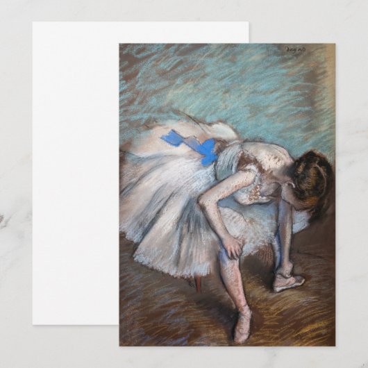 Edgar Degas – 着席ダンサー 招待状 (正面/裏面)
