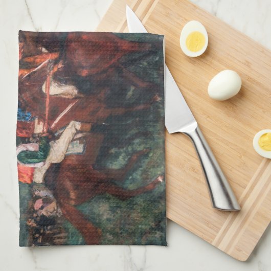 Edgar Degas – 紳士レース キッチンタオル (四つ折り)