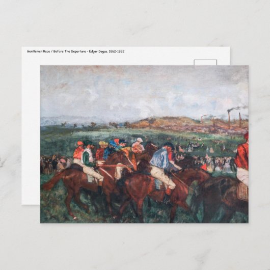 Edgar Degas – 紳士レース ポストカード (正面/裏面)