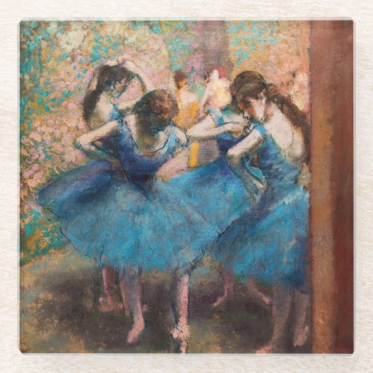Edgar Degas – 青のダンサー ガラスコースター (正面)