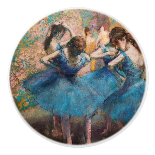 Edgar Degas – 青のダンサー セラミックノブ (正面)