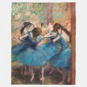 Edgar Degas – 青のダンサー フリースブランケット