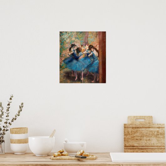 Edgar Degas – 青のダンサー ポスター (キッチン)