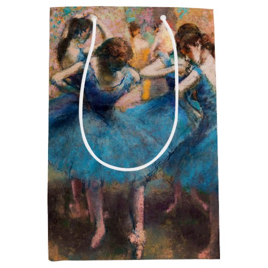 Edgar Degas – 青のダンサー ミディアムペーパーバッグ (正面)