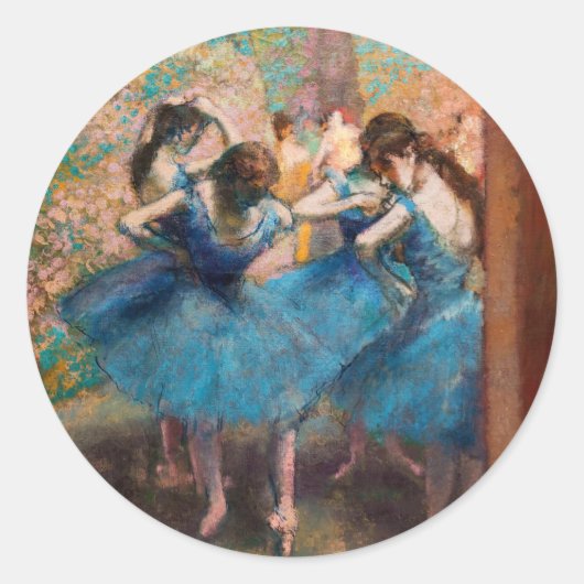 Edgar Degas – 青のダンサー ラウンドシール (正面)