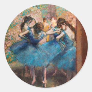 Edgar Degas – 青のダンサー ラウンドシール