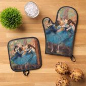 Edgar Degas – 青のダンサー 鍋つかみ&鍋敷きセット (トップダウン)