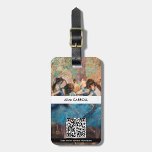 Edgar Degas – 青のダンサー – QRコード ラゲッジタグ