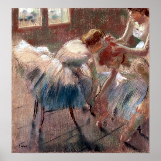 Edgar Degas 3人がクラスの準備をする ポスター (正面)