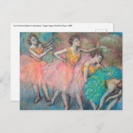 Edgar Degas - 4人のダンサー ポストカード