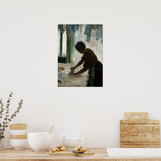 Edgar Degas A Woman Ironing ポスター (キッチン)