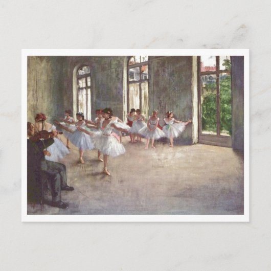 Edgar Degas - Ballet Rehearsal Class 1873 oil ポストカード (正面)