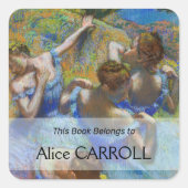 Edgar Degas - Blue Dancers スクエアシール (正面)