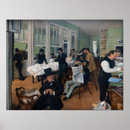 Edgar Degas - Cotton Office in New Orleans ポスター