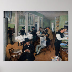 Edgar Degas - Cotton Office in New Orleans ポスター