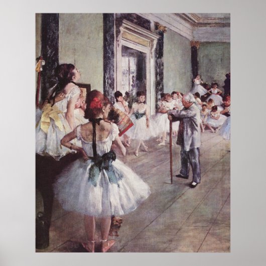 Edgar Degas - Dance Class 1875油・キャンバス・ダンサー ポスター (正面)