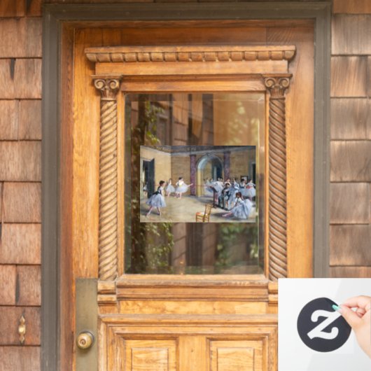 Edgar Degas - Dance Foyer, Opera rue Le Peleter ウィンドウサイン (ホームデコレーション)