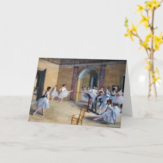 Edgar Degas - Dance Foyer, Opera rue Le Peleter カード (黄色い花)