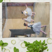 Edgar Degas - Dance Foyer, Opera rue Le Peleter キッチンタオル (折り畳み)