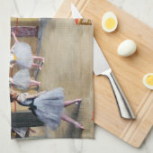 Edgar Degas - Dance Foyer, Opera rue Le Peleter キッチンタオル (四つ折り)