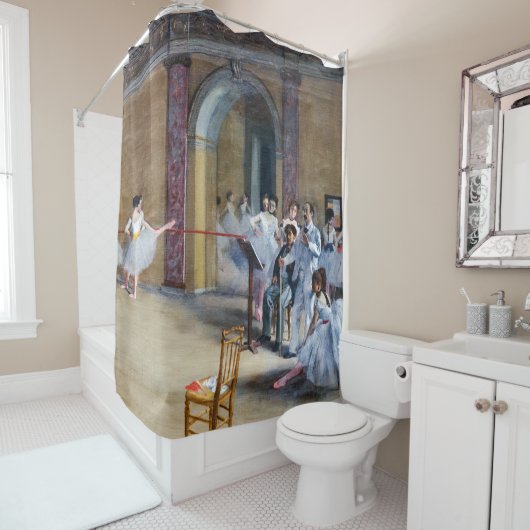 Edgar Degas - Dance Foyer, Opera rue Le Peleter シャワーカーテン (インサイチュ)