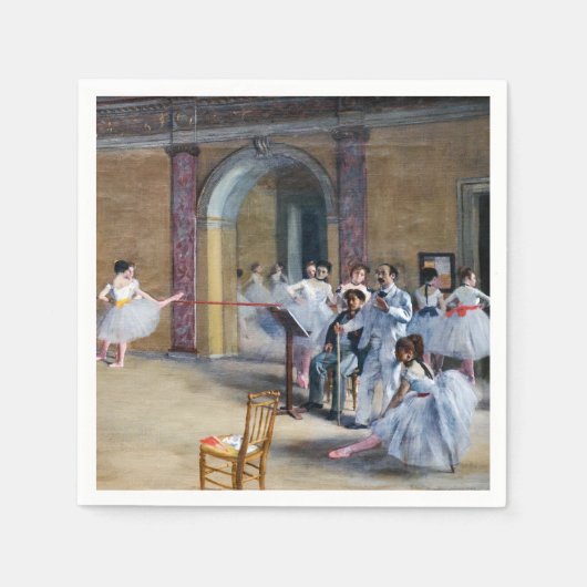 Edgar Degas - Dance Foyer, Opera rue Le Peleter スタンダードカクテルナプキン (正面)