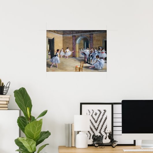 Edgar Degas - Dance Foyer, Opera rue Le Peleter ポスター (ホームオフィス)