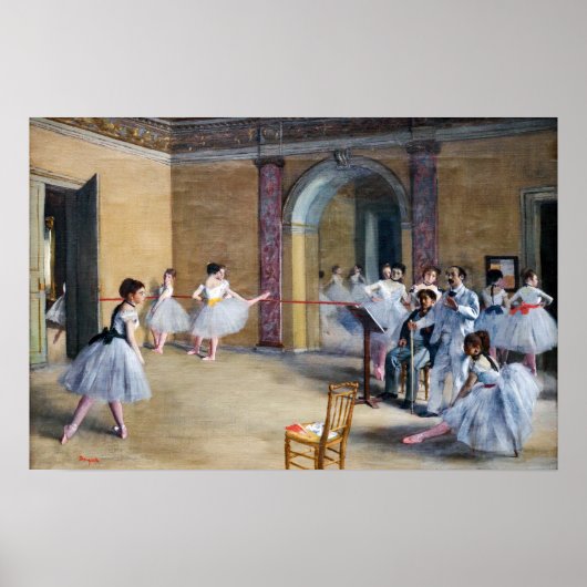 Edgar Degas - Dance Foyer, Opera rue Le Peleter ポスター (正面)