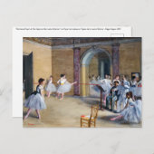 Edgar Degas - Dance Foyer, Opera rue Le Peleter ポストカード (正面/裏面)