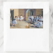Edgar Degas - Dance Foyer, Opera rue Le Peleter 長方形シール (バッグ)