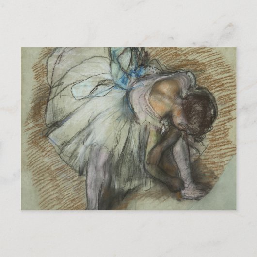 Edgar Degas - Dancer Adjusting Her Shoe ポストカード (正面)