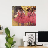 Edgar Degas - Dancer in Pink in Wing 1884 oil ポスター (ホームオフィス)