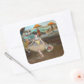 Edgar Degas - Dancer with Boquet, Bowing onステージ スクエアシール (封筒)