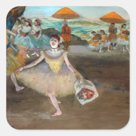 Edgar Degas - Dancer with Boquet, Bowing onステージ スクエアシール