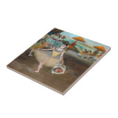 Edgar Degas - Dancer with Boquet, Bowing onステージ タイル (側面)