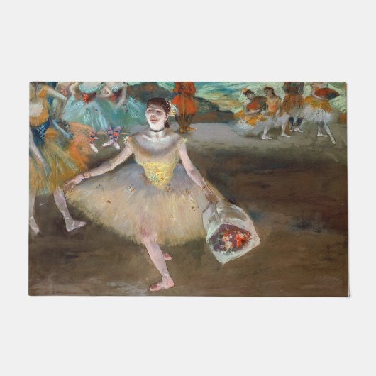 Edgar Degas - Dancer with Boquet, Bowing onステージ ドアマット (正面)