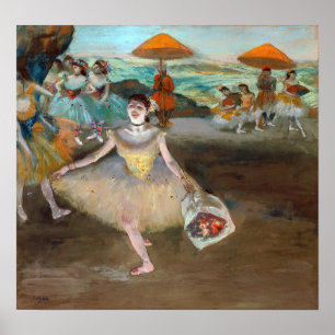 Edgar Degas - Dancer with Boquet, Bowing onステージ ポスター