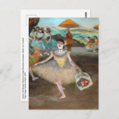 Edgar Degas - Dancer with Boquet, Bowing onステージ ポストカード (正面/裏面)